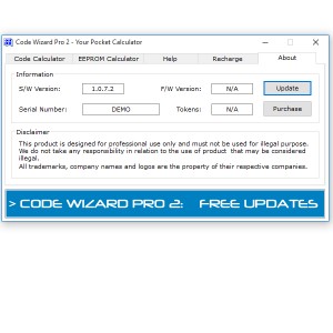 Code Wizard Pro 2 About